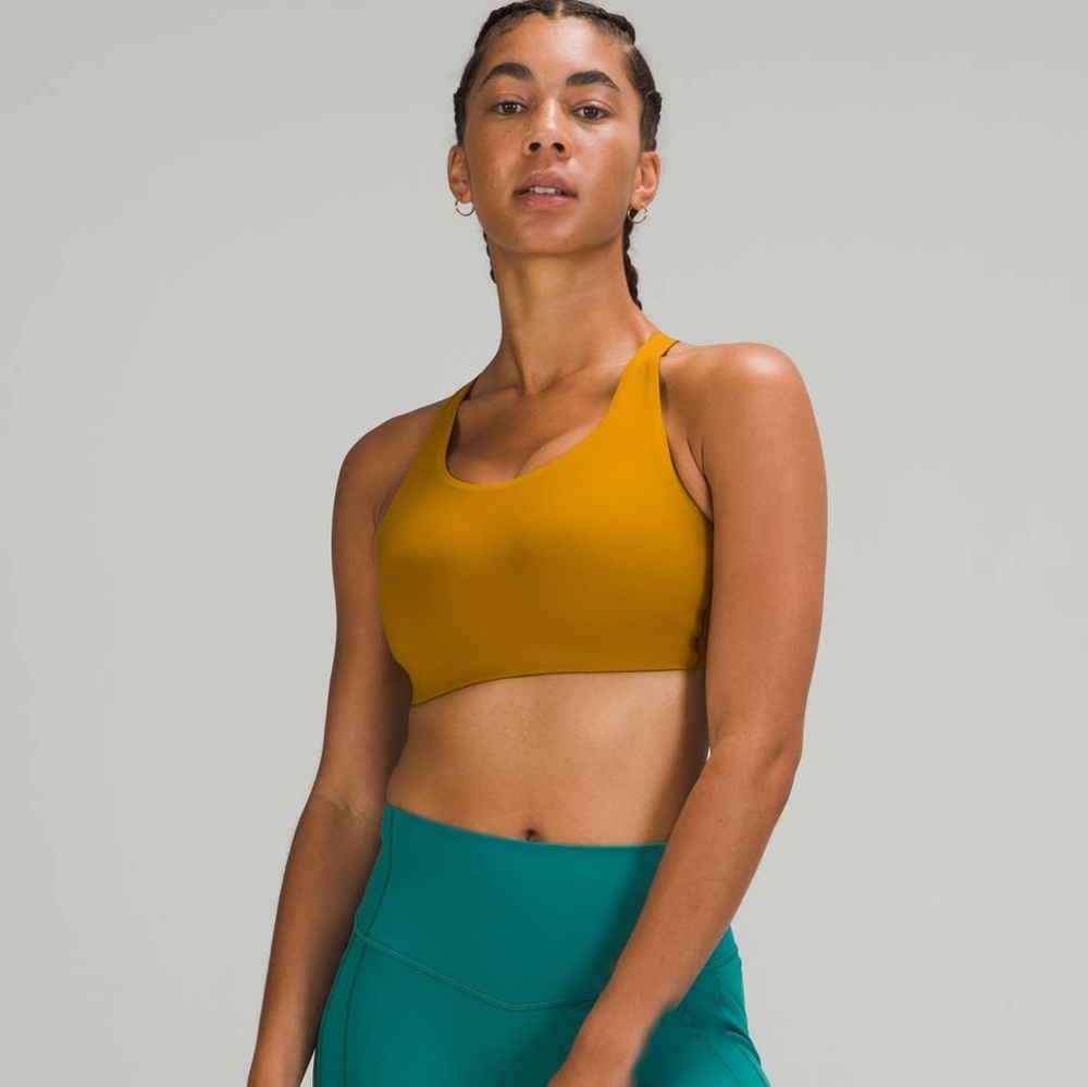Lululemon Energy Bra *High Support, B–DDD Cups Gold Spice in size 38C